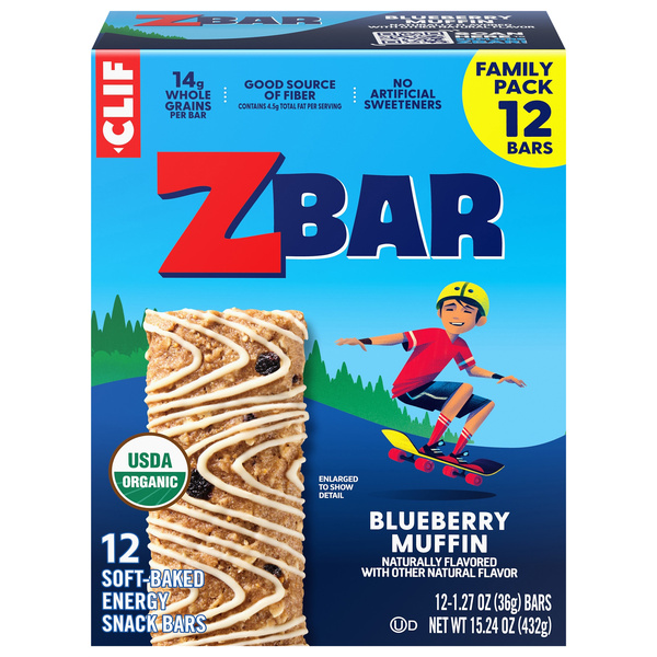 CLIF Kid ZBAR Blueberry Muffin, 12-1.27 oz | Hy-Vee Aisles Online