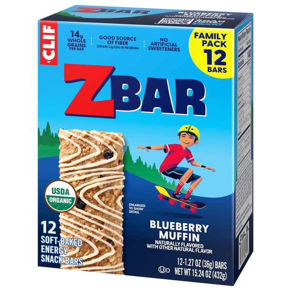 CLIF Kid ZBAR Blueberry Muffin, 12-1.27 oz | Hy-Vee Aisles Online