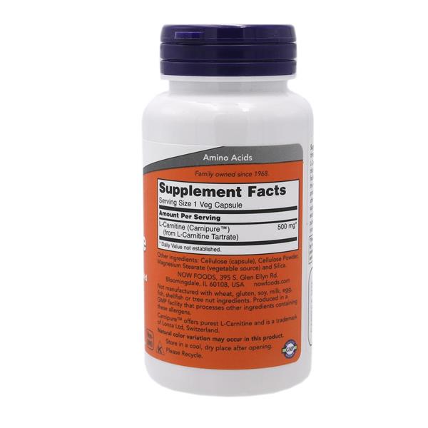 L-Carnitine 500 mg - 60 Veg Capsules