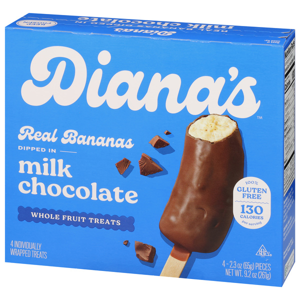 Diana's Real Banana Halves, Milk Chocolate 4-2.3 oz | Hy-Vee