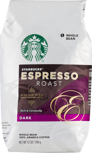 Starbucks Whole Bean Dark Roast Espresso Roast Coffee 12 oz | Hy