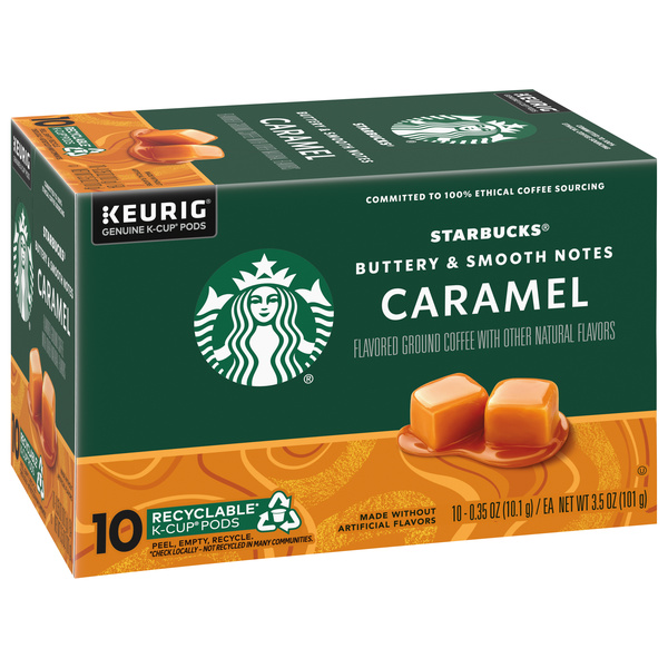 Starbucks Caramel Ground Coffee Keurig K-Cups 10-0.35 oz ea | Hy