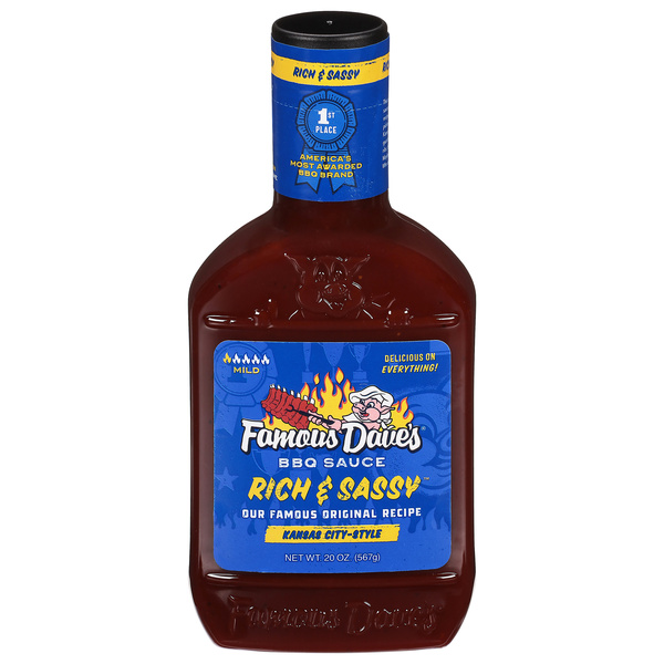 Famous Dave's Rich & Sassy BBQ Sauce 20 oz | Hy-Vee Aisles Online