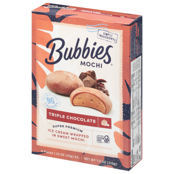 Bubbies Mochi, Triple Chocolate 6-1.25 Oz | Hy-Vee Aisles Online
