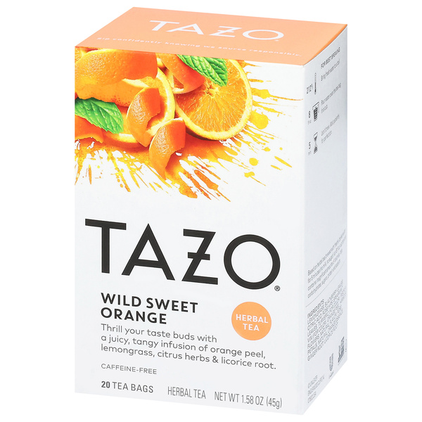 Tazo Caffeine-Free Herbal Tea Filter Bags Wild Sweet Orange 20