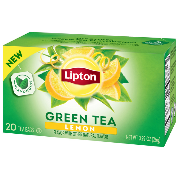 Lipton Lemon Green Tea, 20 Tea Bags | Hy-Vee Aisles Online Grocery