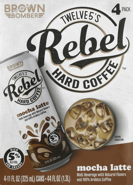 Rebel Hard Coffee Malt Beverage, Mocha Latte, 4Pk | Hy-Vee Aisles