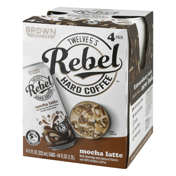Rebel Hard Coffee Malt Beverage, Mocha Latte, 4Pk | Hy-Vee Aisles