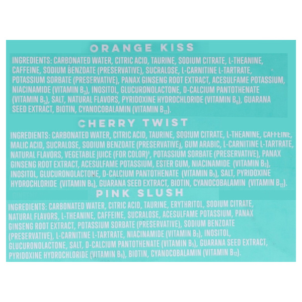 Alani Energy Drink Variety Pack, Orange Kiss, Cherry Twist, Pink