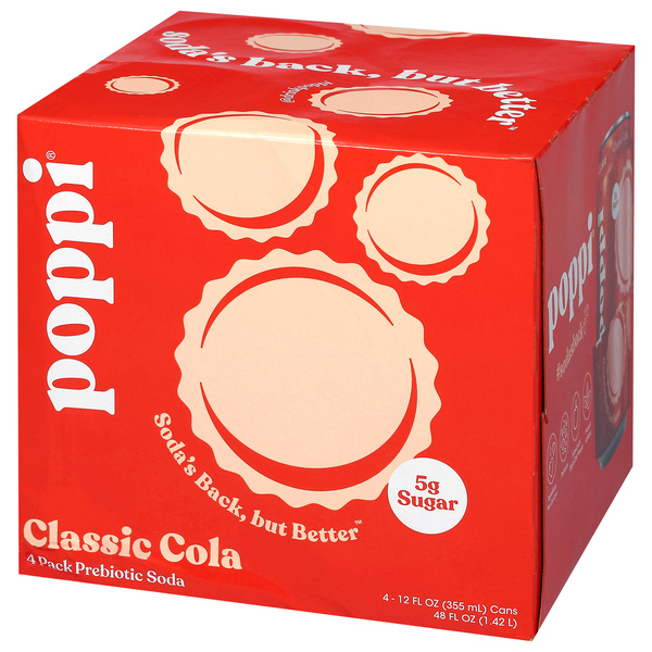 Poppi Prebiotic Soda, Classic Cola, 4Pk | Hy-Vee Aisles Online Poppi Prebiotic Soda, Classic Cola, 4Pk | Hy-Vee Aisles Online