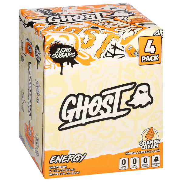 Ghost Energy Orange Cream 4Pk | Hy-Vee Aisles Online Grocery Shopping