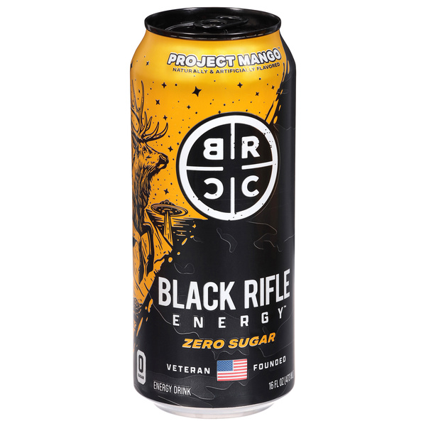 Black Rifle Coffee Company, Zero Sugar, Project Mango Energy Drink