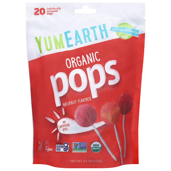 YumEarth Organic Pops 4.3 oz | Hy-Vee Aisles Online Grocery Shopping