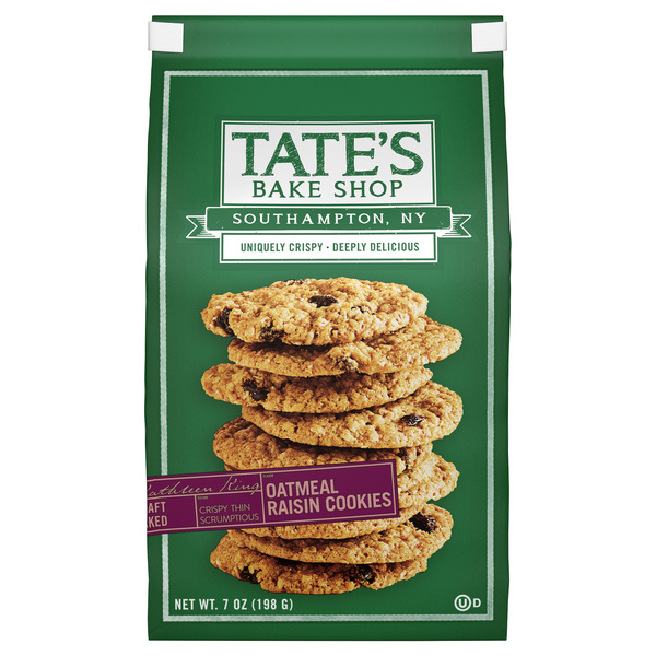 Tate's Bake Shop Oatmeal Raisin Cookies, 7 oz | Hy-Vee Aisles