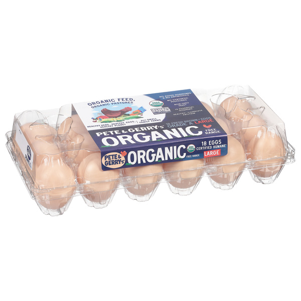 Pete And Gerry's Organic Free Range Brown Eggs 18 ea | Hy-Vee