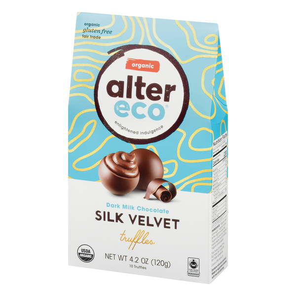 Alter Eco Organic Silk Velvet Dark Milk Chocolate Truffles 10 ea