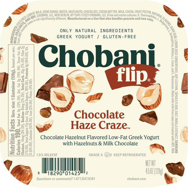 Chobani Flip Low-Fat Greek Yogurt Chocolate Haze Craze Greek