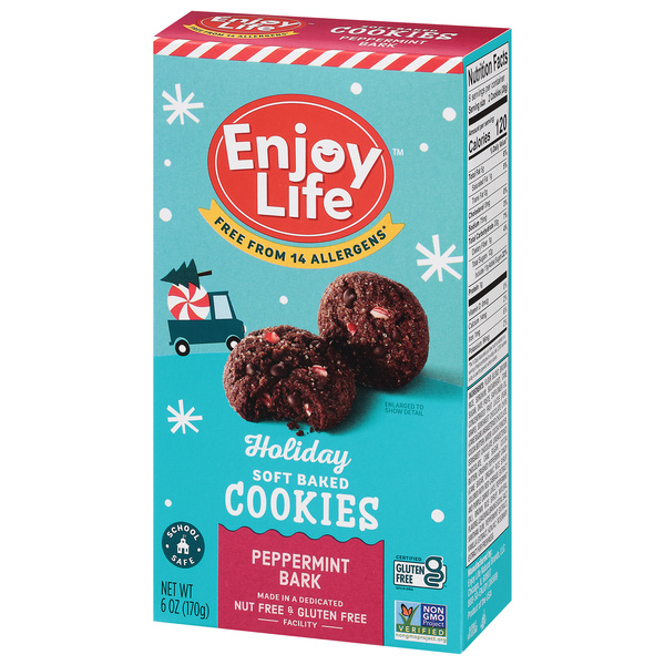 Enjoy Life Peppermint Bark Holiday Soft Baked Cookies | Hy-Vee