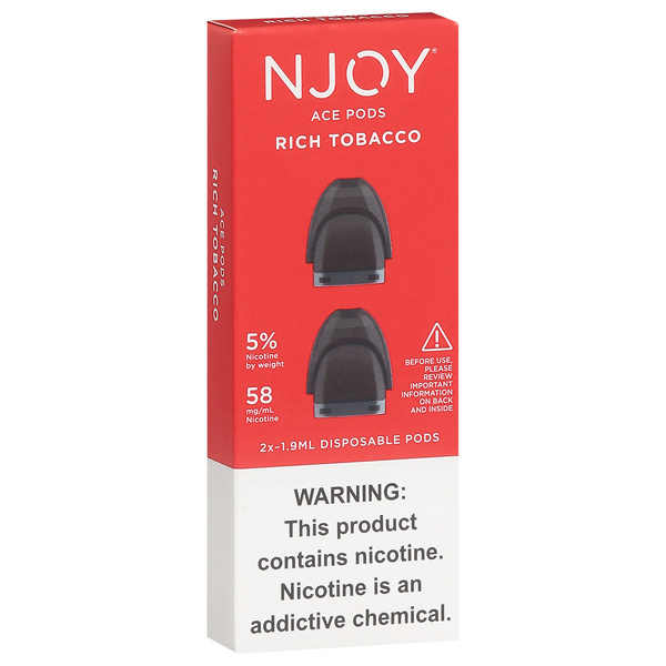 does quiktrip sell njoy pods ACE Rich Tobacco, 50mg, 2Pk Choose Flavor:White Gummy Ice Kraze Luna PURE Lost Mary MT15000