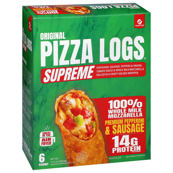 Finger Food Products Original Pizza Logs, Supreme, 6Ct | Hy-Vee