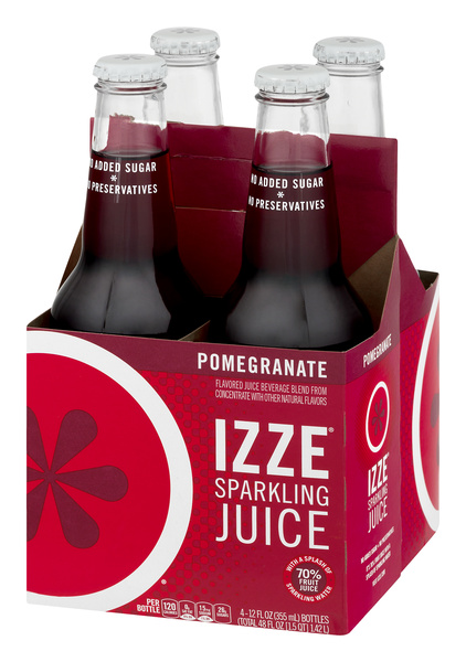 IZZE Sparkling Juice, Pomegranate 4Pk | Hy-Vee Aisles Online