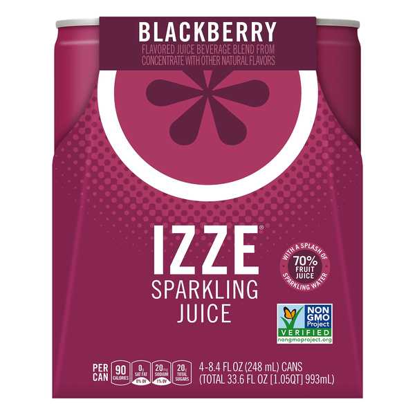 IZZE Sparkling Juice, Blackberry 4Pk | Hy-Vee Aisles Online