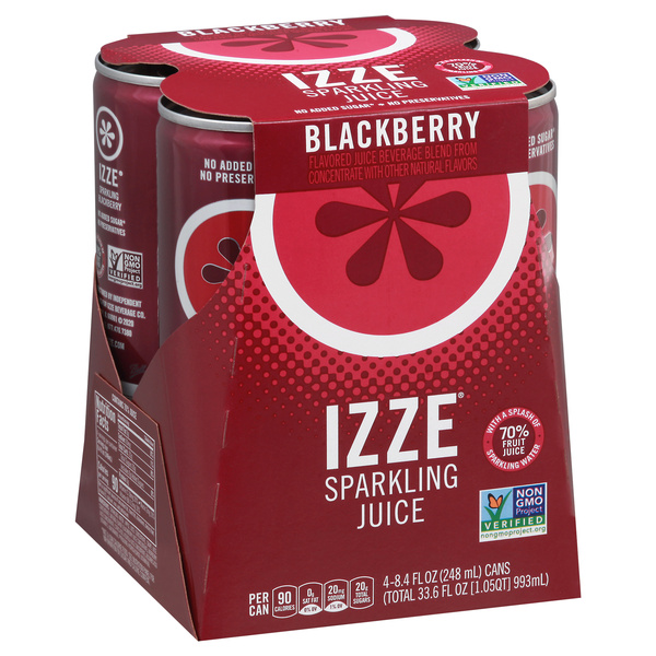 IZZE Sparkling Juice, Blackberry 4Pk | Hy-Vee Aisles Online