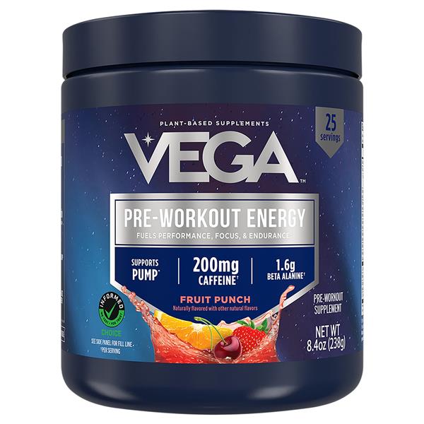Vega Pre-Workout Energy, Fruit Punch | Hy-Vee Aisles Online