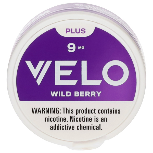 Velo Plus Nicotine Pouches, 9 Mg, Wild Berry, 20Ct | Hy-Vee Aisles