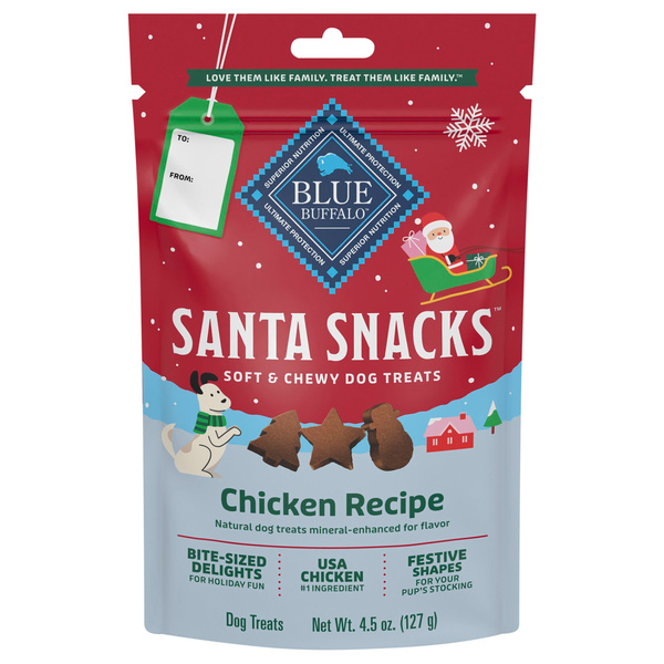 ドッグフード santa Blue Buffalo Santa Snacks Soft-Moist Dog Bits for Training