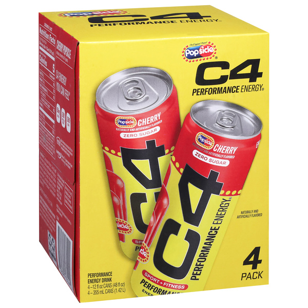 C4 Performance Energy Drink, Cherry Popsicle Flavor, 4Pk | Hy-Vee