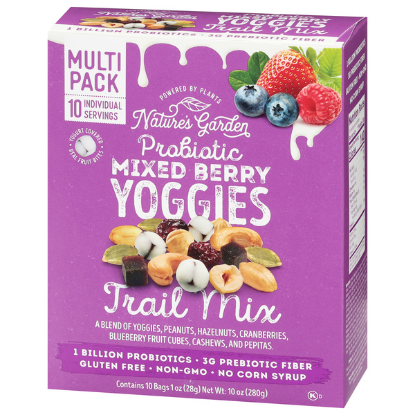 Nature's Garden Probiotic Mixed Berry Yoggies Trail Mix Multi Pack