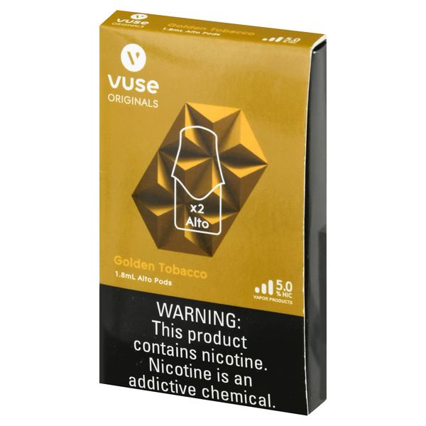golden tobacco vuse pods Vuse Original Series 5.0% Nicotine Golden Tobacco Alto Pods 2 - 1.8 ml Each