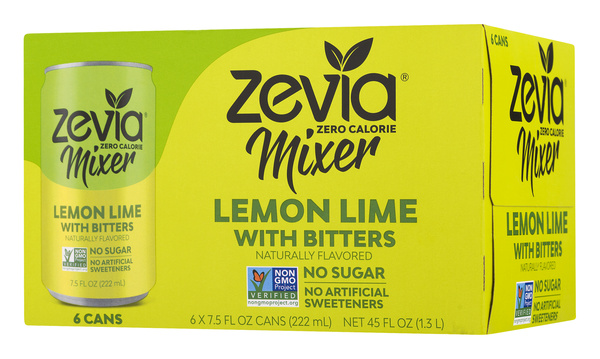 Zevia Mixer, Lemon Lime with Bitters 6 Pack | Hy-Vee Aisles Online