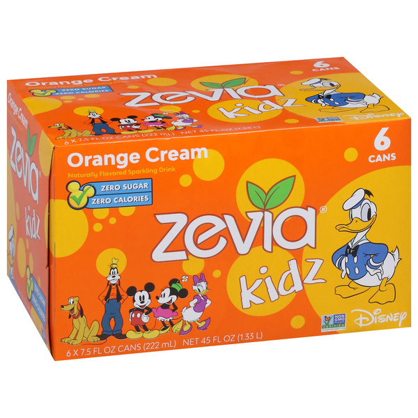 Zevia Kidz Disney Orange Cream Sparkling Drink 6 Pack | Hy-Vee