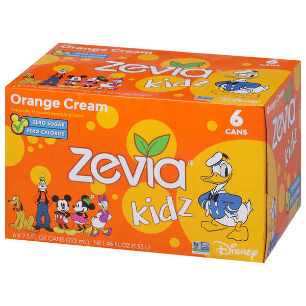 Zevia Kidz Disney Orange Cream Sparkling Drink 6 Pack | Hy-Vee