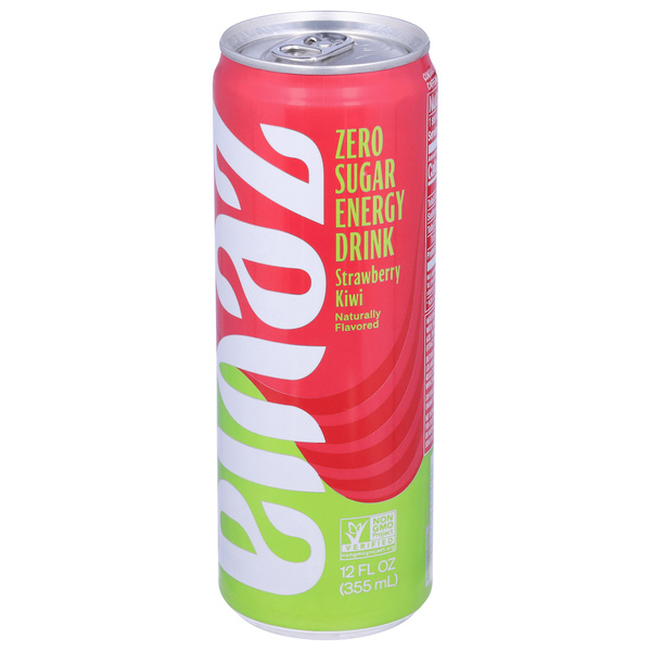 Zevia Zero Calorie Strawberry/Kiwi Energy Drink | Hy-Vee Aisles
