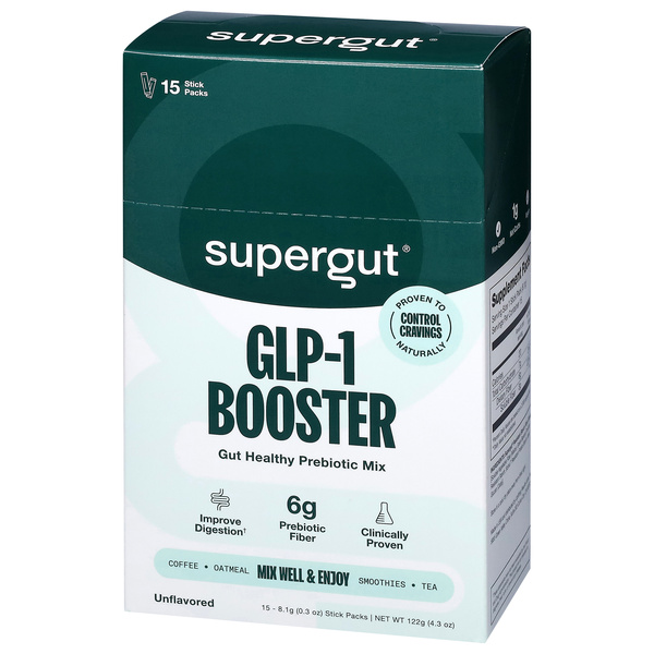 Supergut Prebiotic Fiber Blend Unflavored GLP-1 Daily Support 15 - 0.3 oz Stick Packs