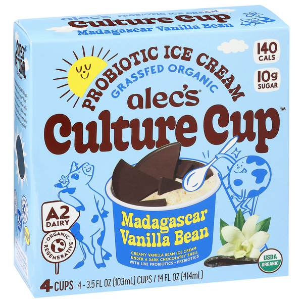 Alec's Culture Cup Madagascar Vanilla Bean Probiotic Ice Cream 4
