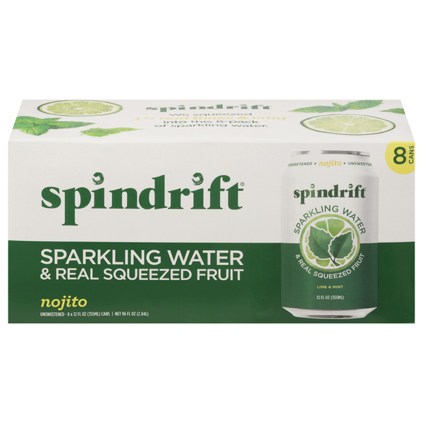 Spindrift Unsweetened Non-Alcoholic Nojito Sparkling Water 8 - 12