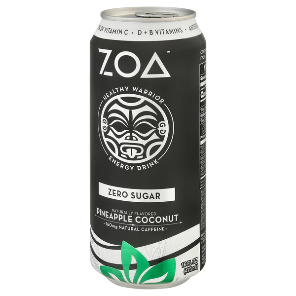 Zoa Pineapple Coconut Energy Drink 16 fl oz | Hy-Vee Aisles Online