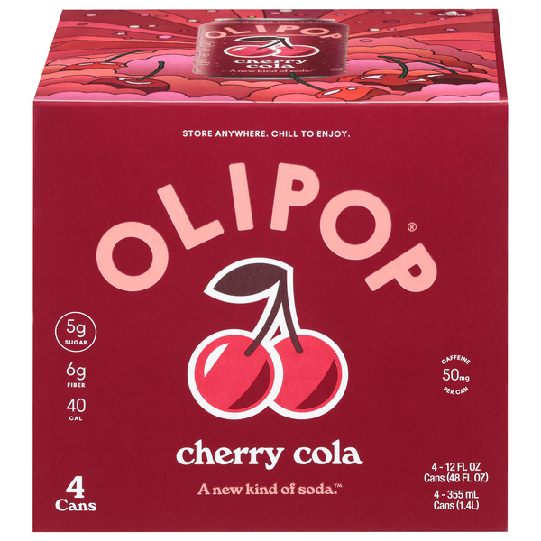 sakuraCoca-Cola ハブアシート　4個セット Olipop Cherry Cola Soda 4 - 12 fl oz Cans | Hy-Vee Aisles Online