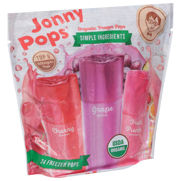 Jonny Pops Freezer Pops, Assorted, Organic, 24-1.35 fl oz | Hy-Vee