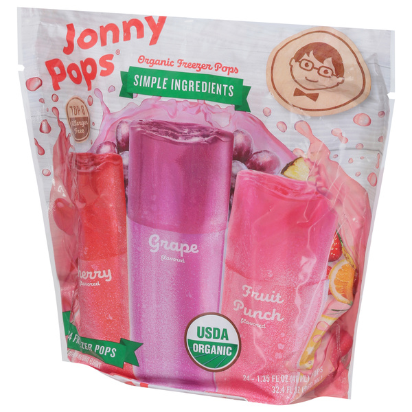 Jonny Pops Freezer Pops, Assorted, Organic, 24-1.35 fl oz | Hy-Vee