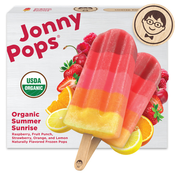 JonnyPops Organic Summer Sunrise Frozen Pops 8Ct | Hy-Vee Aisles