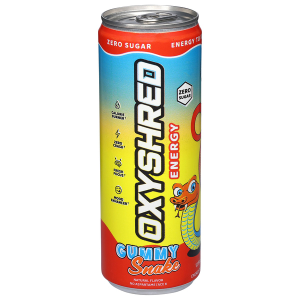 EHPlabs OxyShred Ultra Energy Drink, Zero Sugar, Gummy Snake | Hy