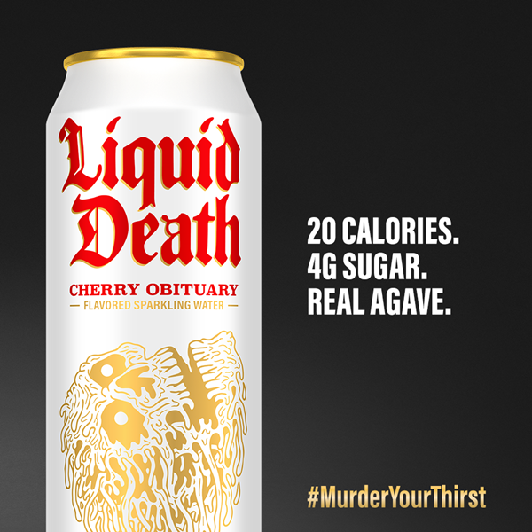 Liquid Death Sparkling Water, Cherry Obituary | Hy-Vee Aisles