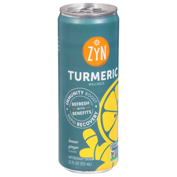 Zyn Turmeric Wellness Lemon Ginger Flavor Antioxidant Drink 12 fl