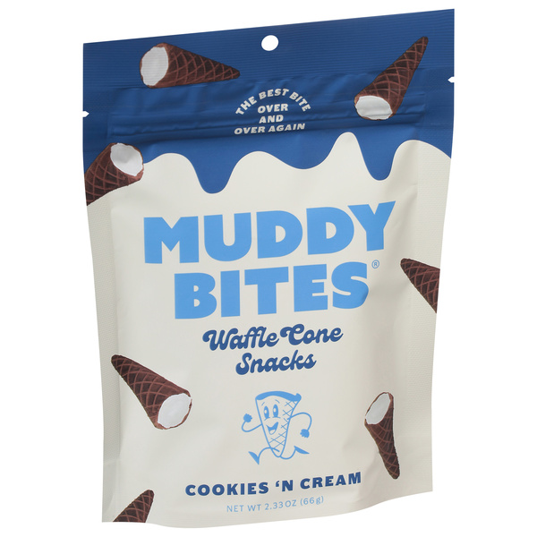 Muddy Bites Cookies 'N Cream Waffle Cone Snacks | Hy-Vee Aisles