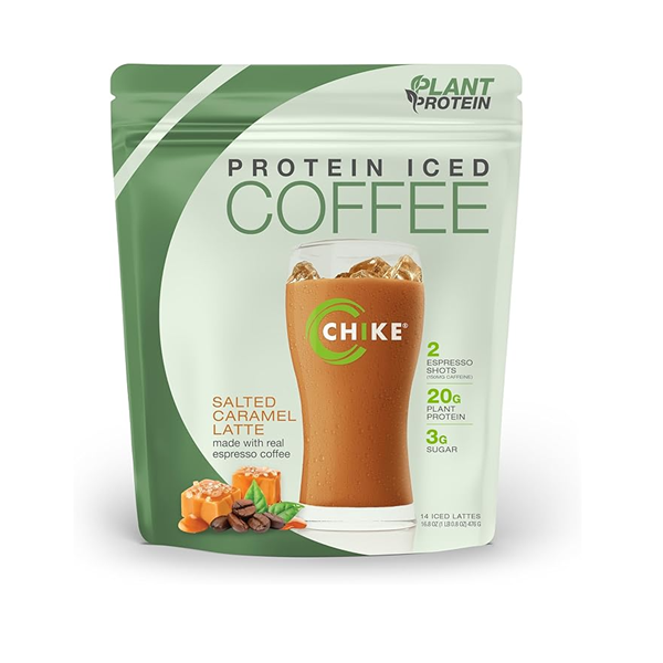CHIKE Salted Caramel Latte Protein Iced Coffee, Plant Protein | Hy